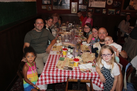 Our table at Bucca di Beppo